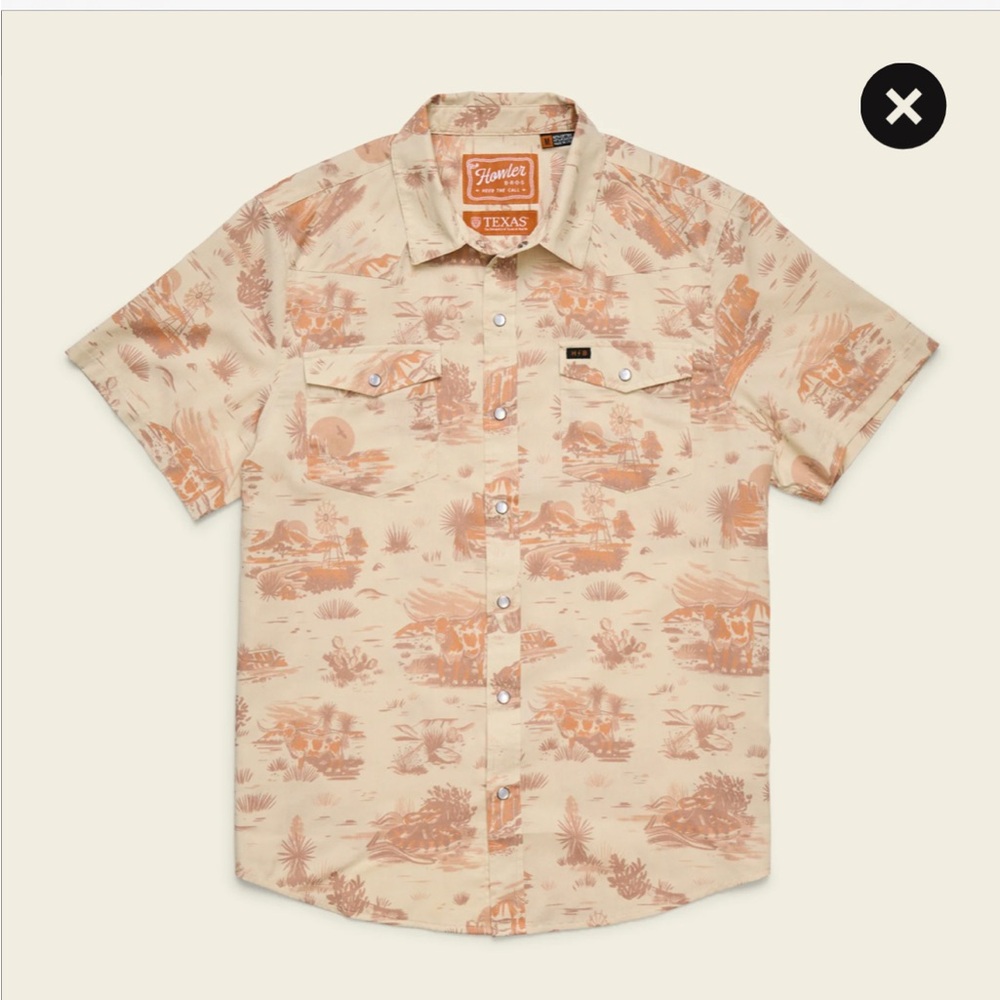 Howler Bros Brothers Texas Longhorns H Bar B Snapshirt NWT Size L